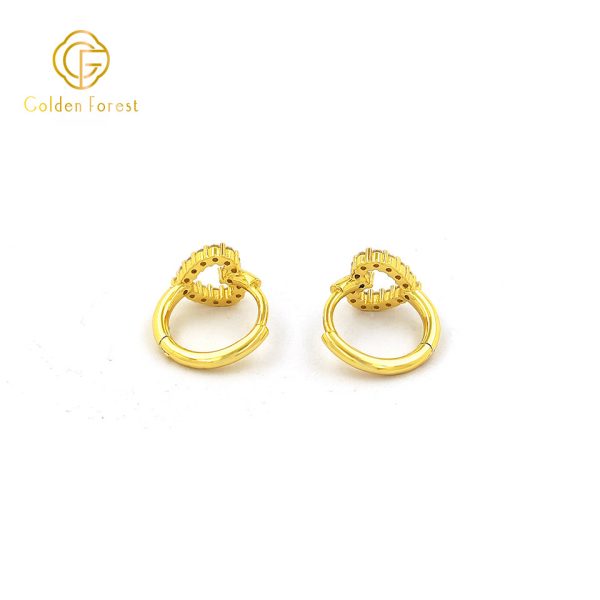Eternal Love Pave CZ Hearts Gold Plated Romance Jewelry - Image 4