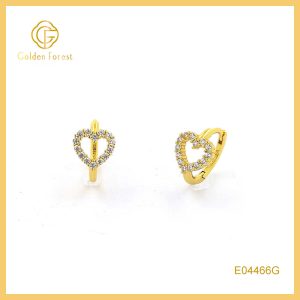 Eternal Love Pave CZ Hearts Gold Plated Romance Jewelry