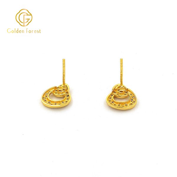Dazzling Gold Drop Earrings - Sparkling Dots Everyday Jewelry - Image 4