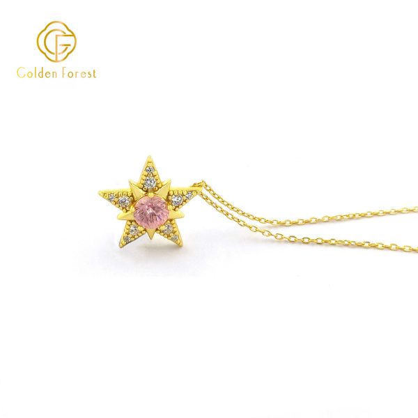 Celestial Colored CZ Star Earring Necklace Jewelry Set Crushed Ice for Women - Image 2