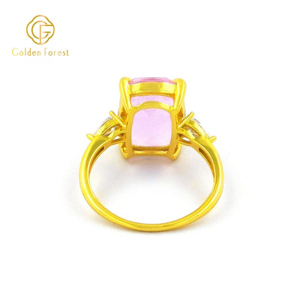 Cocktail Pink Stone Engagement Ring for Women - Image 3